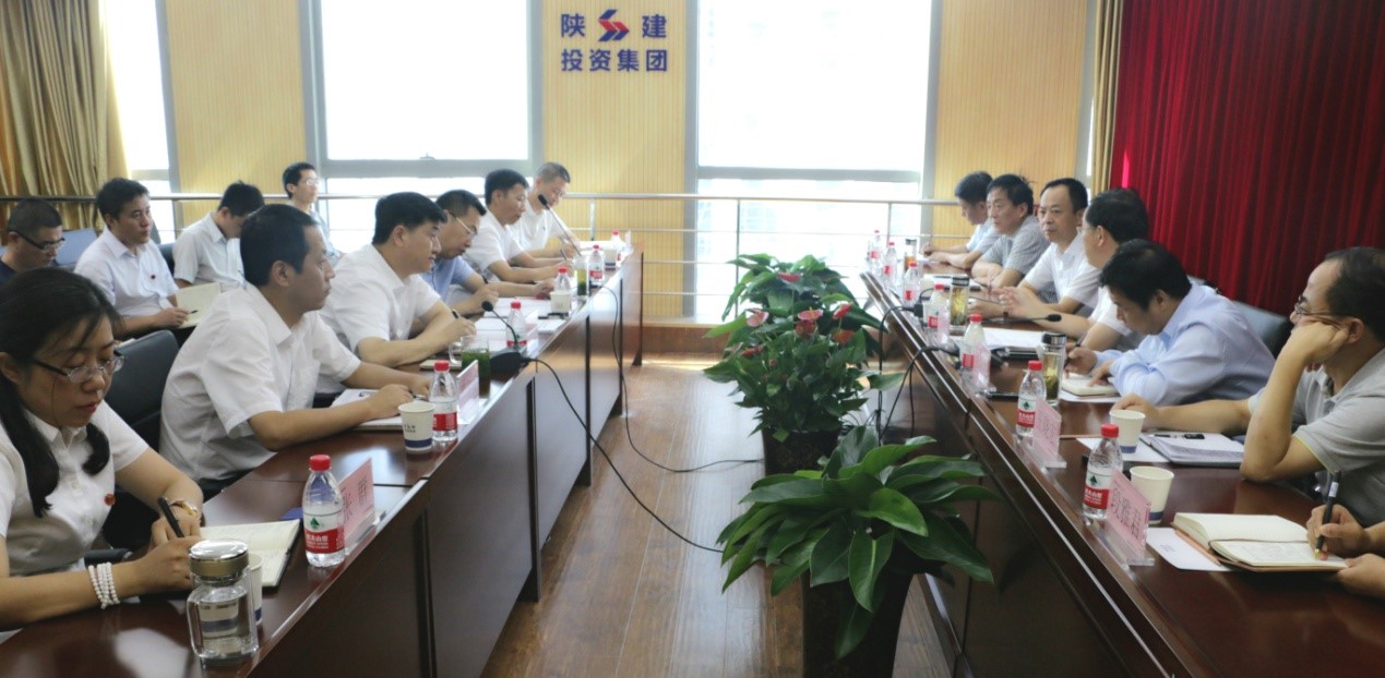 銅川市委常委、常務(wù)副市長嚴(yán)維佳率隊(duì)來陜建投資集團(tuán)洽談合作
